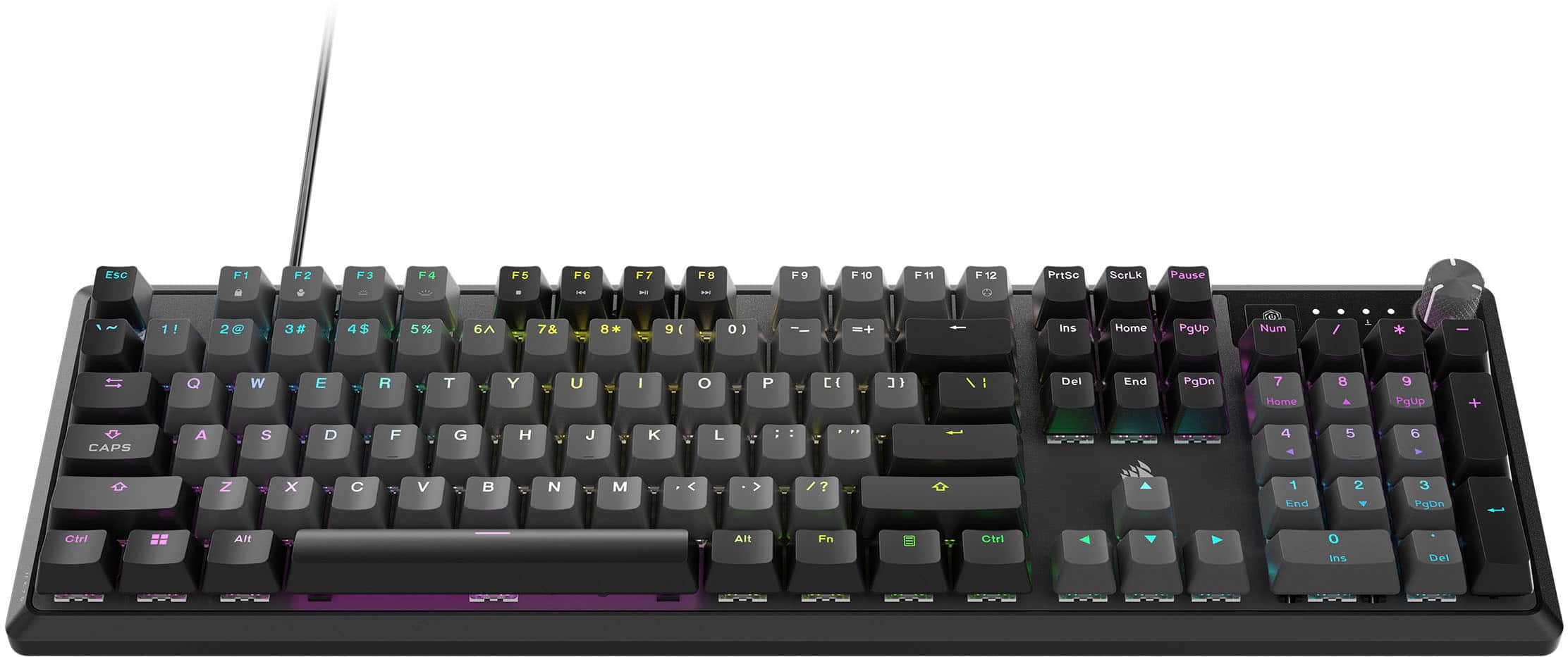 Angle. CORSAIR - K70 CORE RGB Mechanical Gaming Keyboard - Gray.