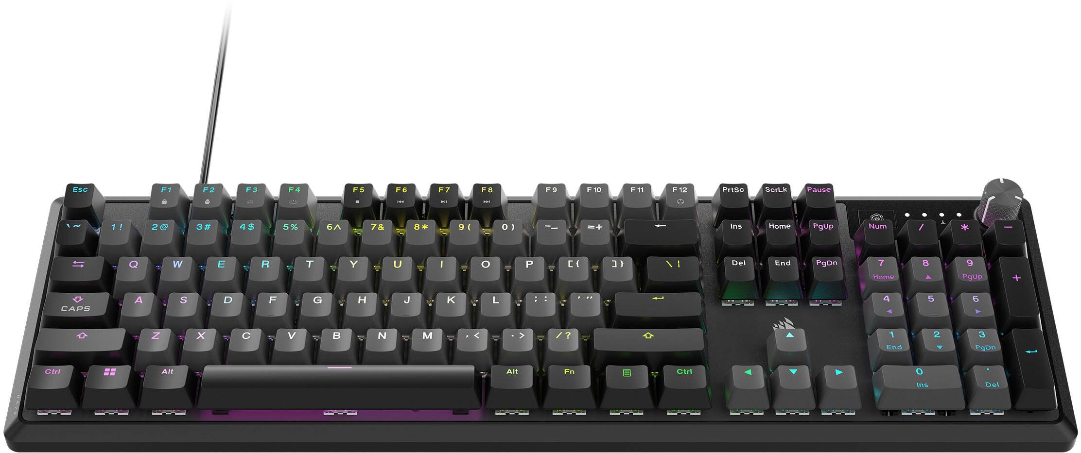 Angle. CORSAIR - K70 CORE RGB Mechanical Gaming Keyboard - Gray.