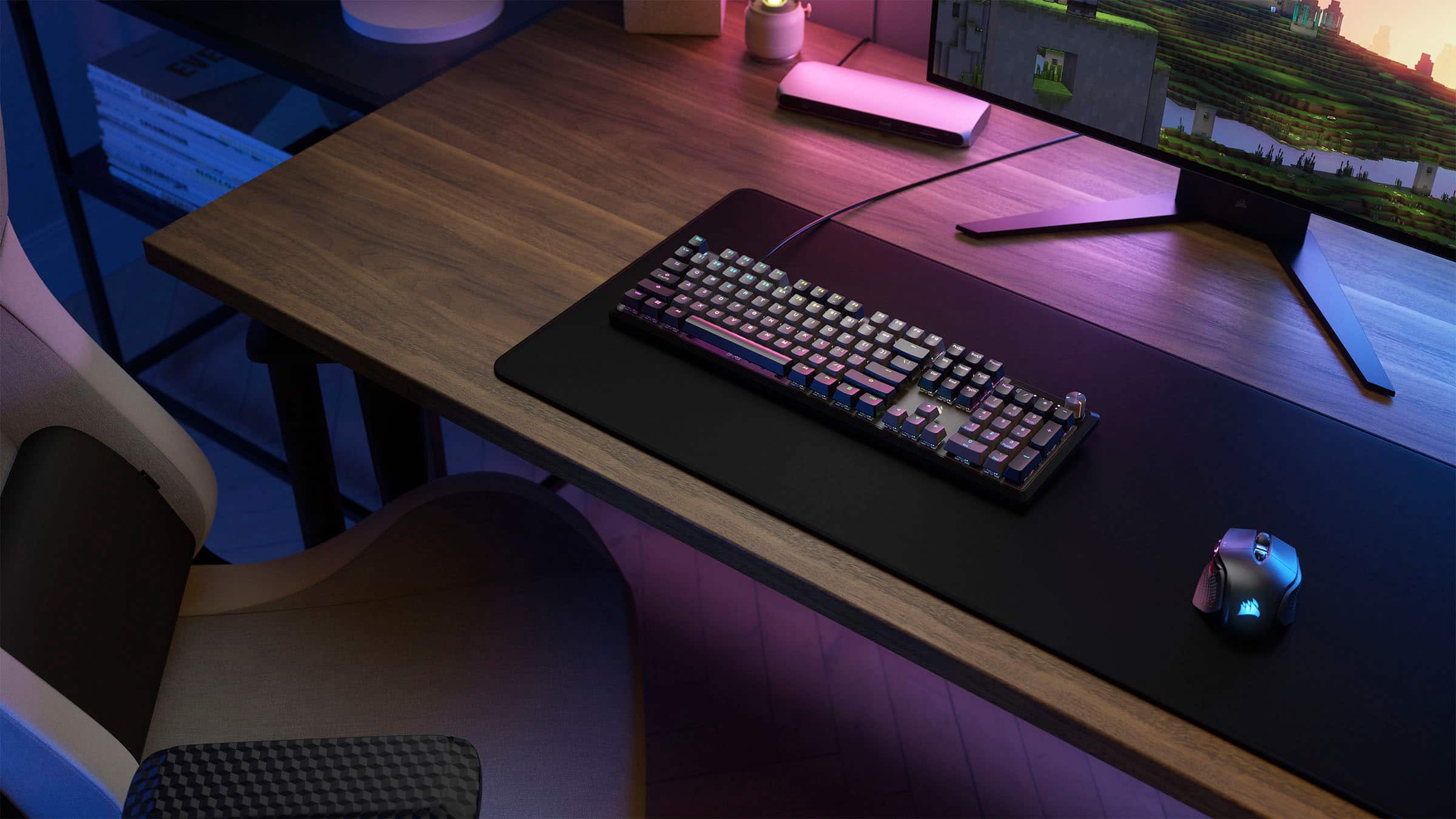 Alt View 16. CORSAIR - K70 CORE RGB Mechanical Gaming Keyboard - Gray.