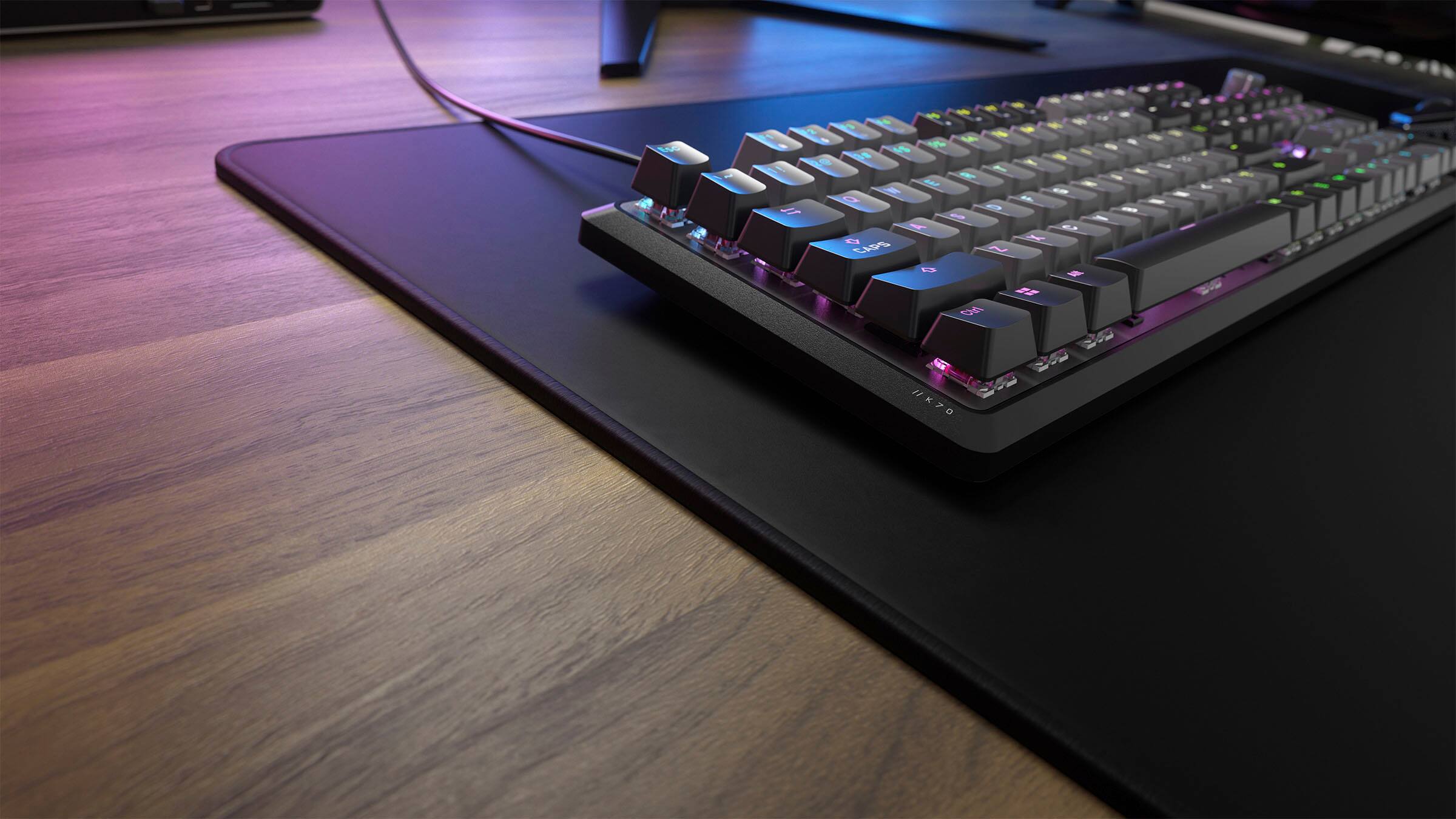 Alt View 18. CORSAIR - K70 CORE RGB Mechanical Gaming Keyboard - Gray.