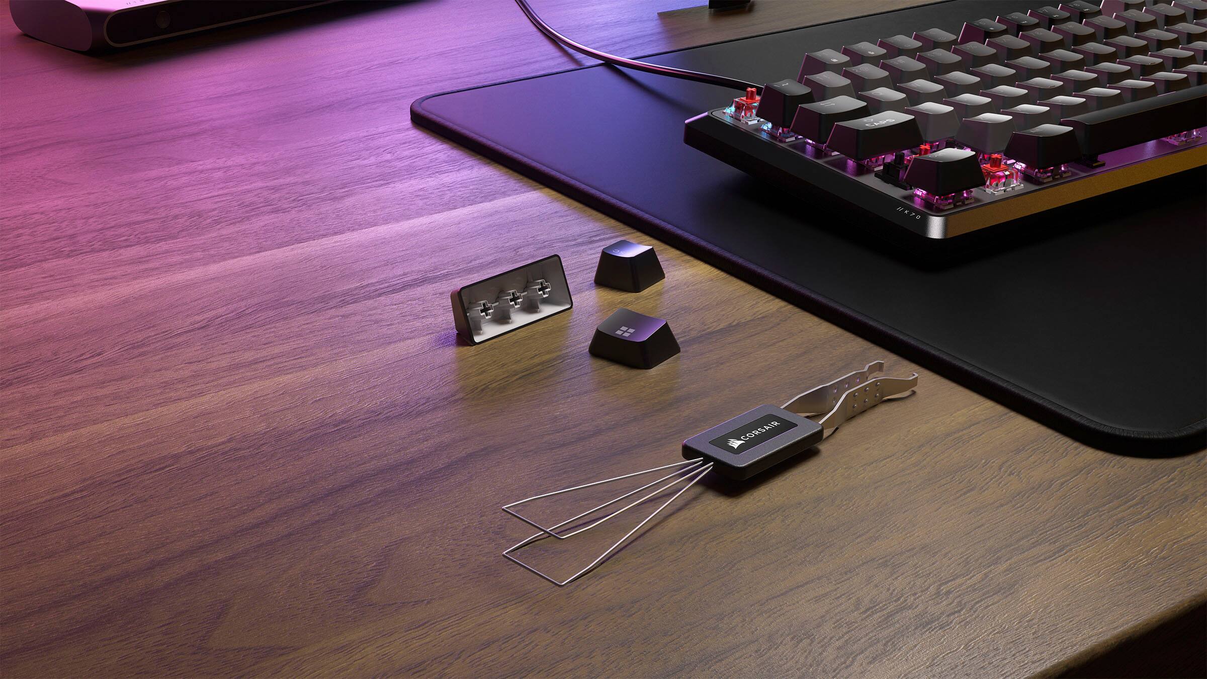 Alt View 19. CORSAIR - K70 CORE RGB Mechanical Gaming Keyboard - Gray.