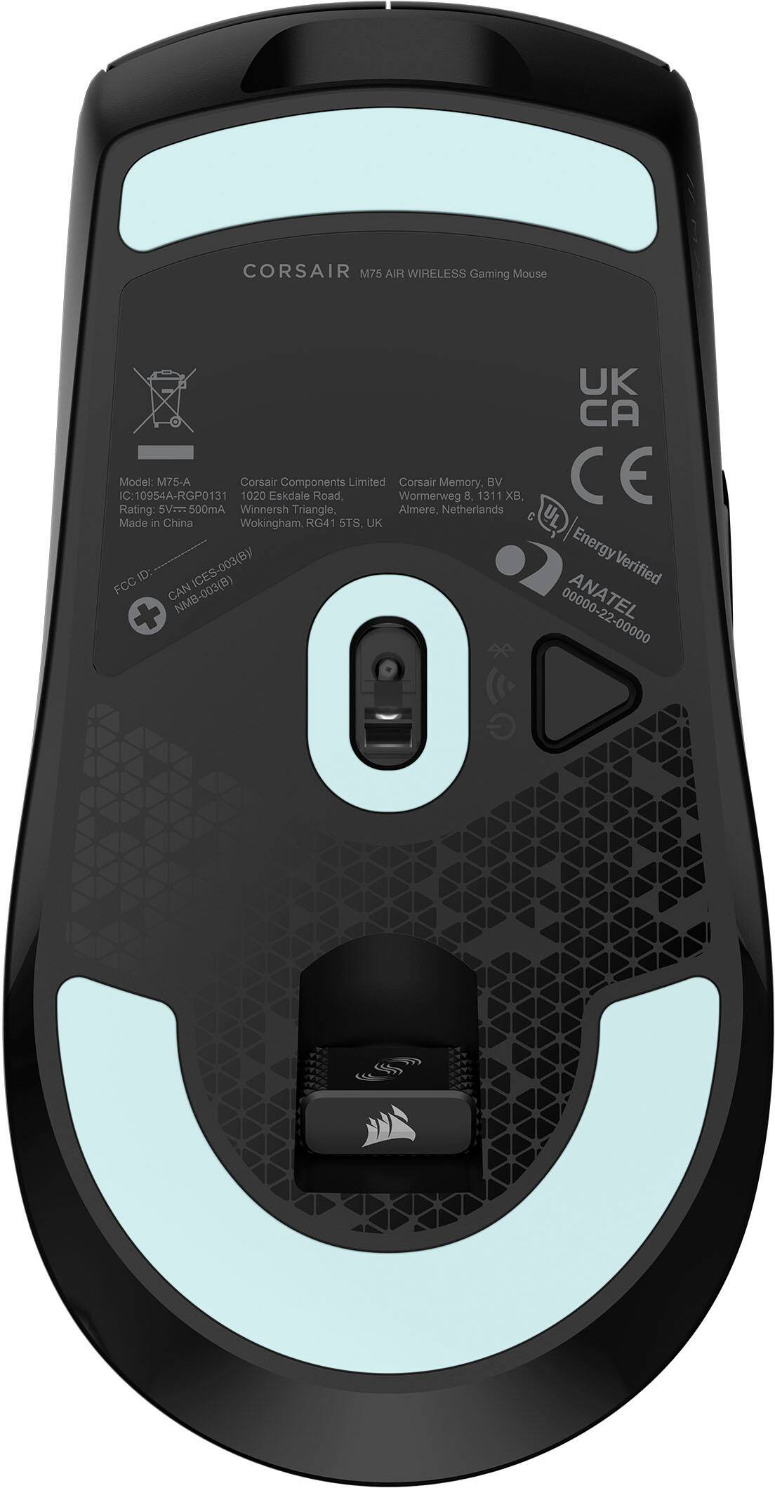 Alt View 12. CORSAIR - M75 AIR WIRELESS Ultra-Lightweight Gaming Mouse - Black.
