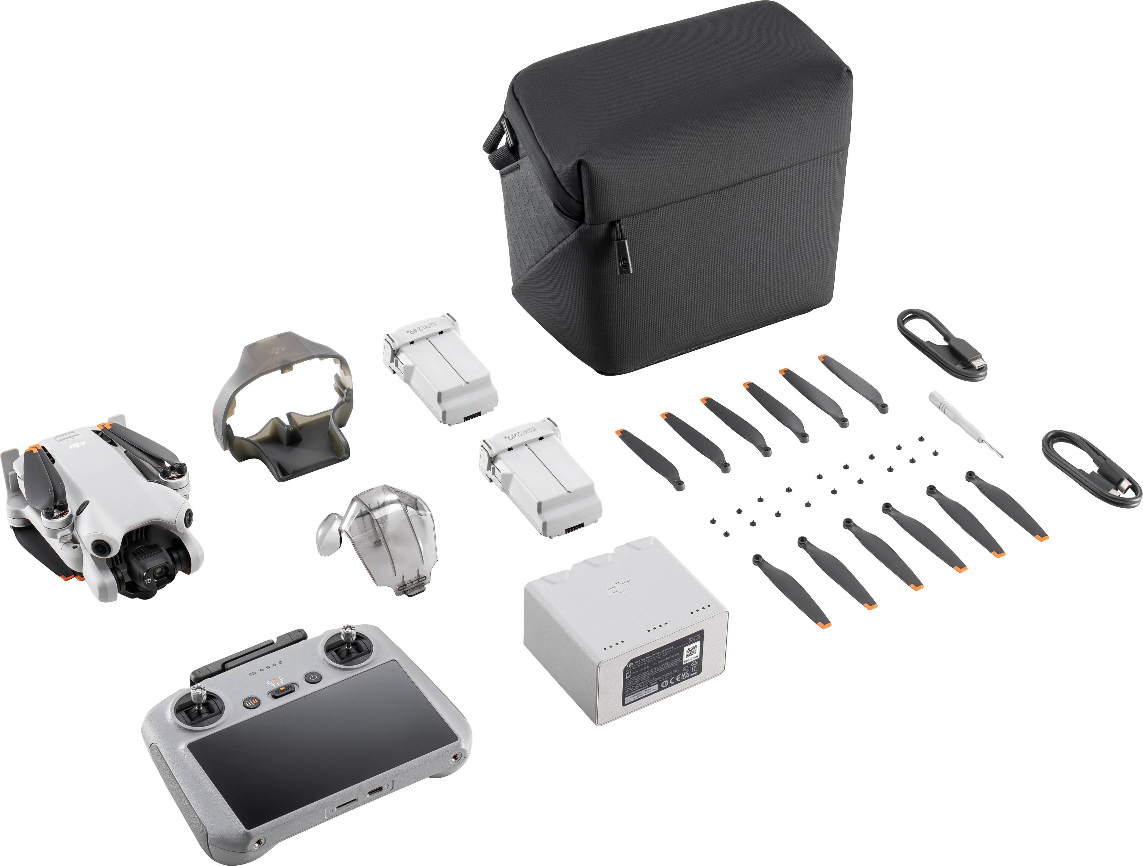 Alt View 13. DJI - Mini 4 Pro Fly More Combo Drone and RC 2 Remote Control with Built-in Screen - Gray.