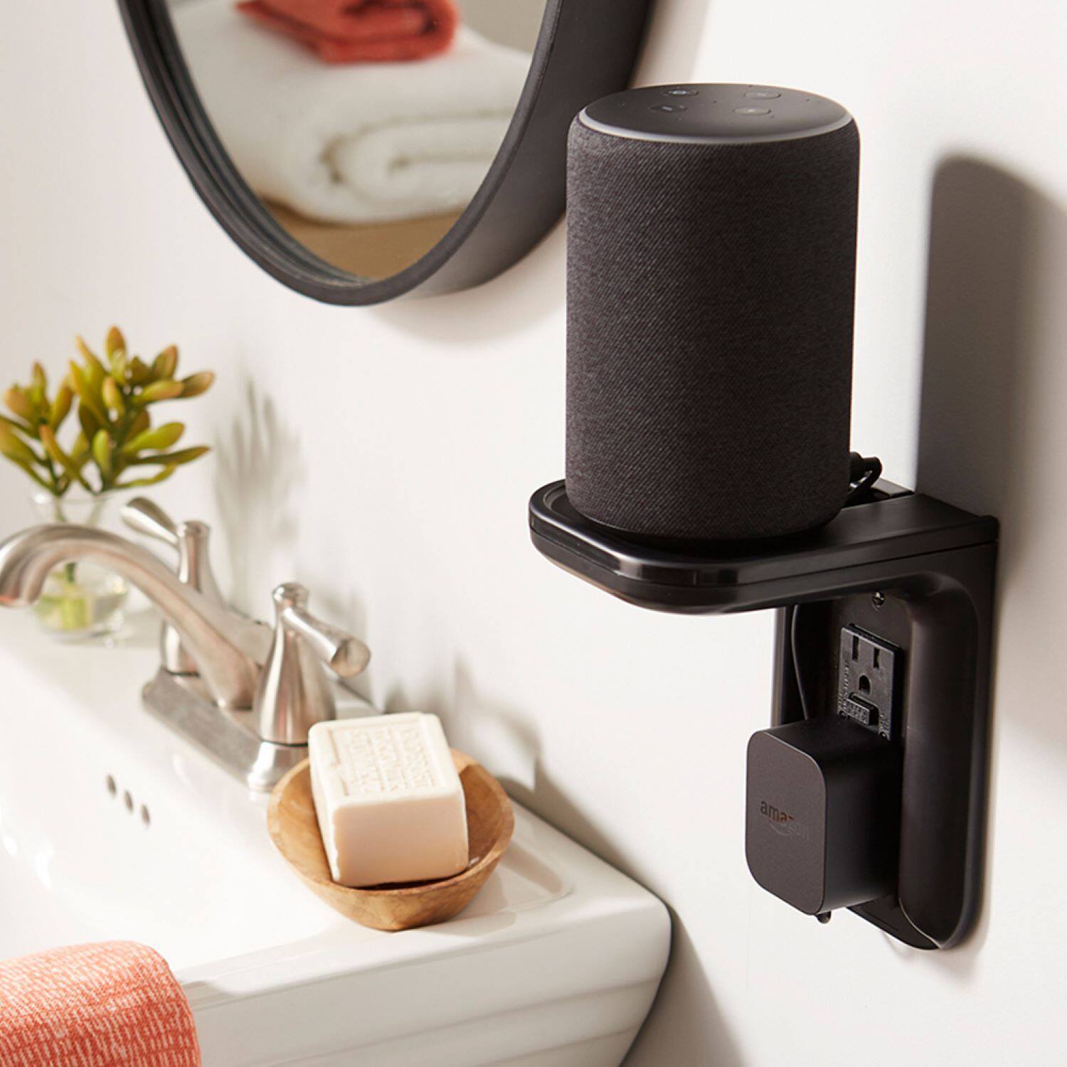 Sanus Outlet Shelf Speaker Mount for Small Devices Black BOS1B1 Open