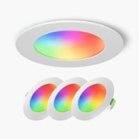 Nanoleaf - Essentials Matter 4" Smart LED Downlight - Thread & Matter-Enabled (4 Pack) - Multicolor - Front_Zoom