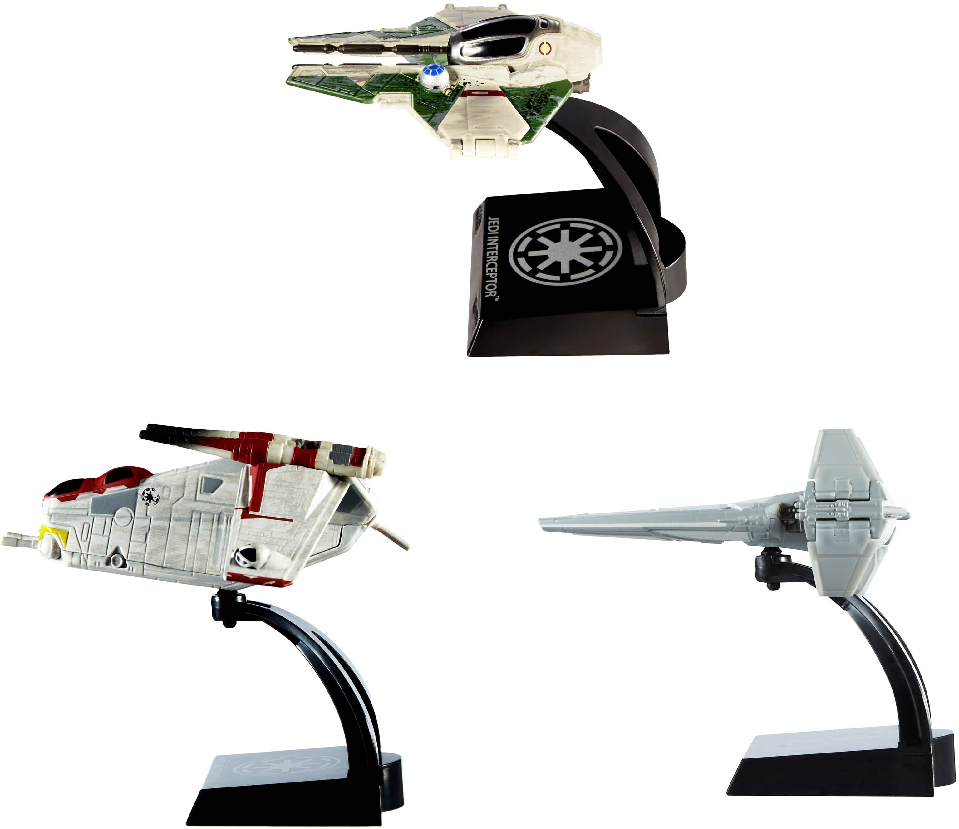 Angle View: Hot Wheels - Star Wars Starships Select (3-Pack) - Multi