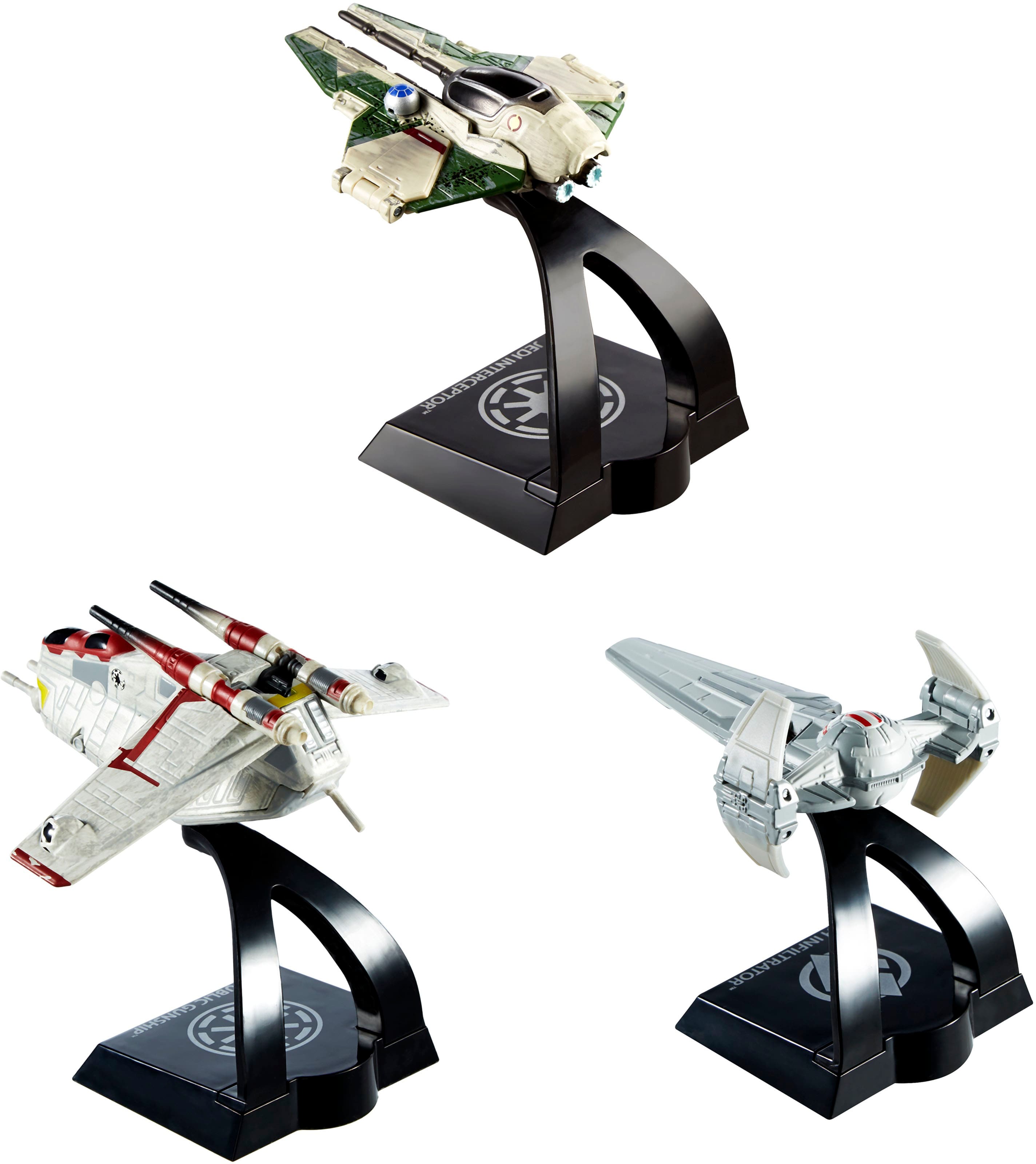 Left View: Hot Wheels - Star Wars Starships Select (3-Pack) - Multi