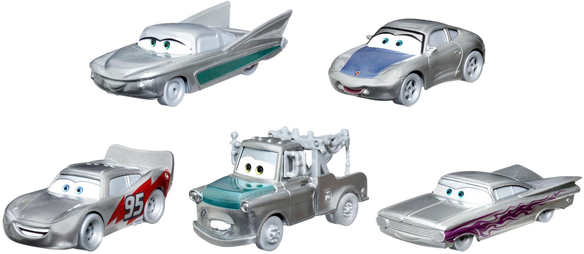 Disney D100 Pixar Cars 1:55 Scale (5-Pack) Grey HPL98 - Best Buy
