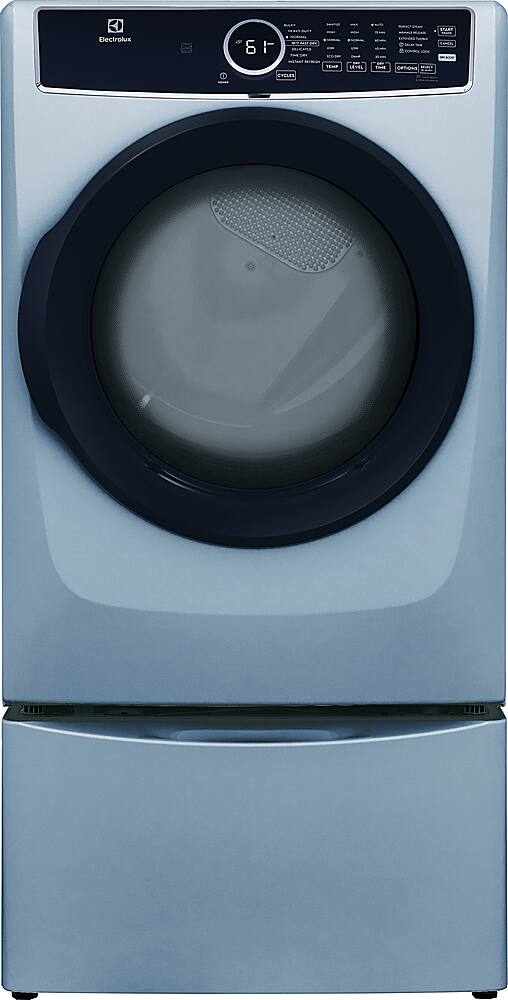 Alt View 1. Electrolux - 8.0 Cu. Ft. Electric Dryer with Steam and Instant Refresh - Glacier Blue.