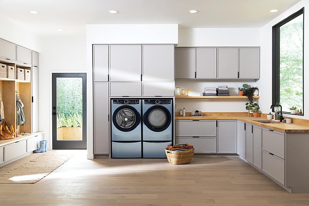 Alt View 11. Electrolux - 4.5 Cu. Ft. Front Load Washer with Steam and LuxCare Wash - Glacier Blue.