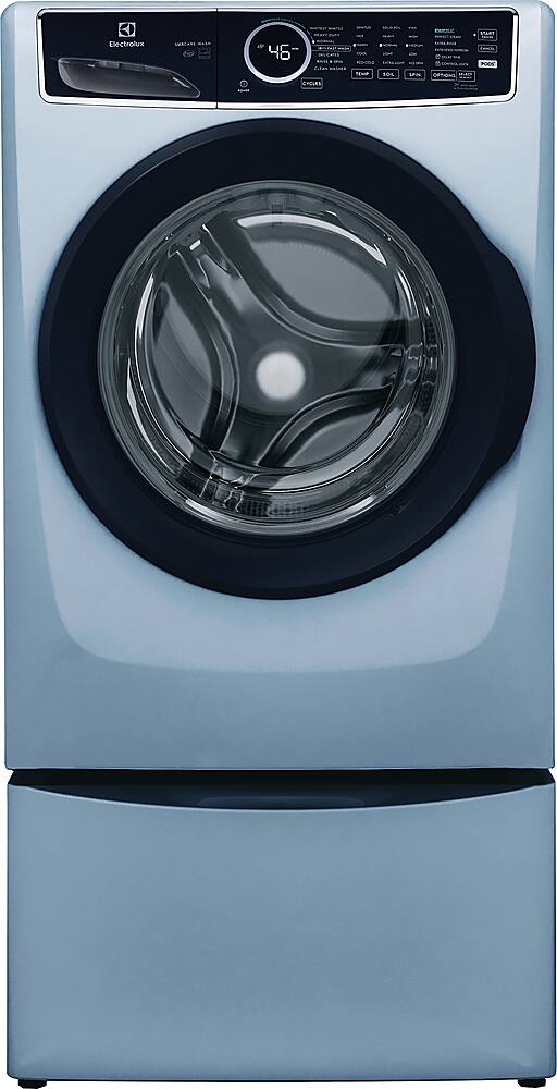 Alt View 2. Electrolux - 4.5 Cu. Ft. Front Load Washer with Steam and LuxCare Wash - Glacier Blue.