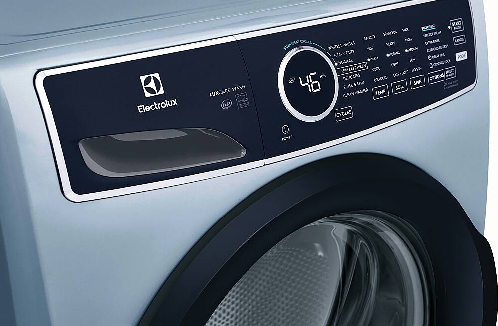 Alt View 4. Electrolux - 4.5 Cu. Ft. Front Load Washer with Steam and LuxCare Wash - Glacier Blue.