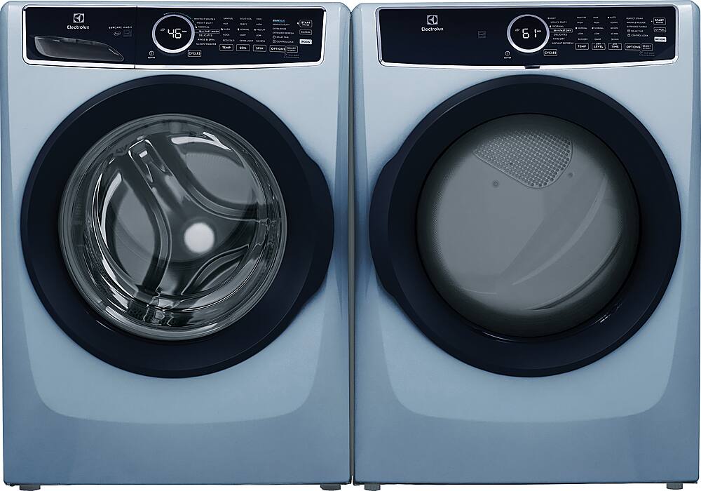 Alt View 5. Electrolux - 4.5 Cu. Ft. Front Load Washer with Steam and LuxCare Wash - Glacier Blue.