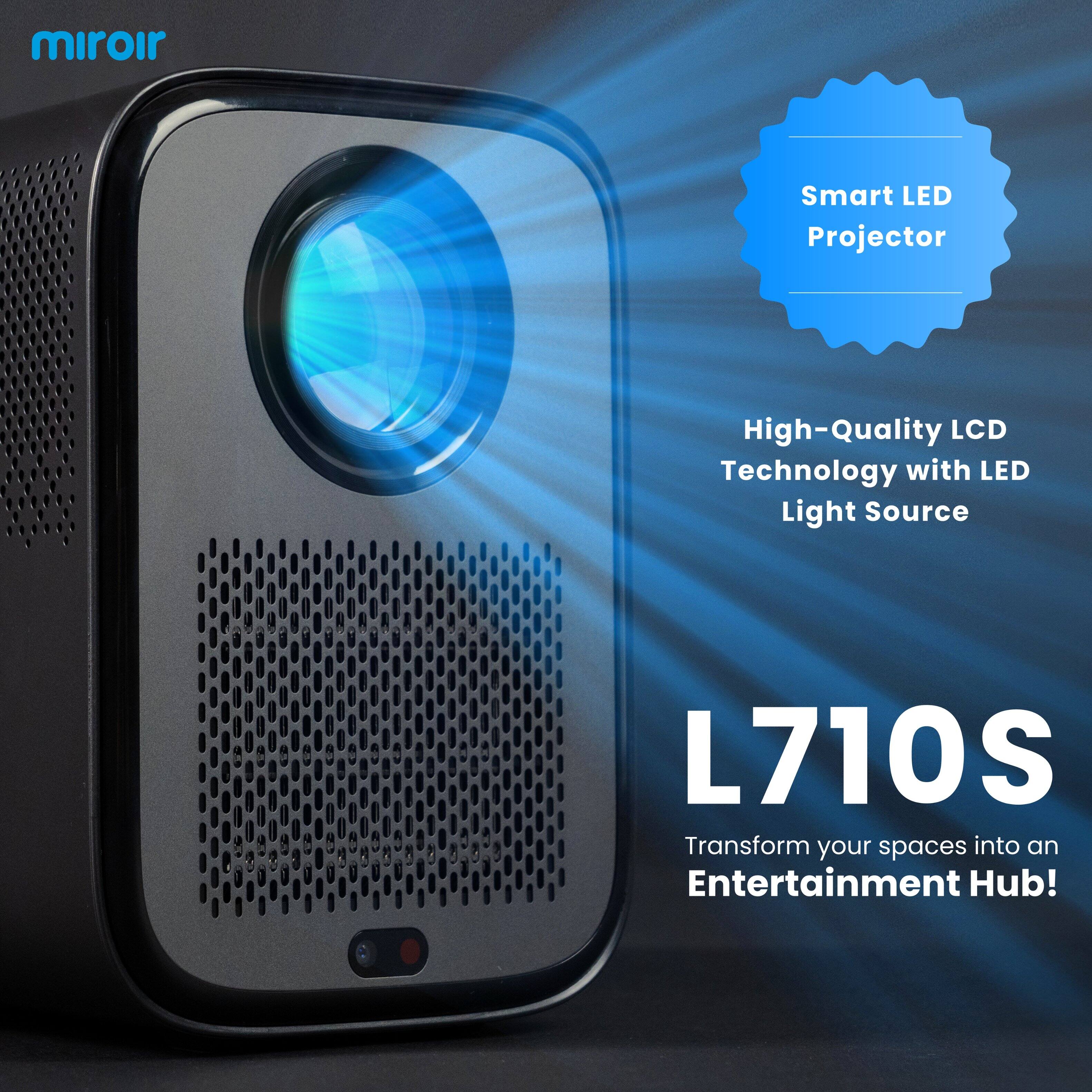 Alt View 13. Miroir - L710S Smart 1080p Wireless Projector - Black.