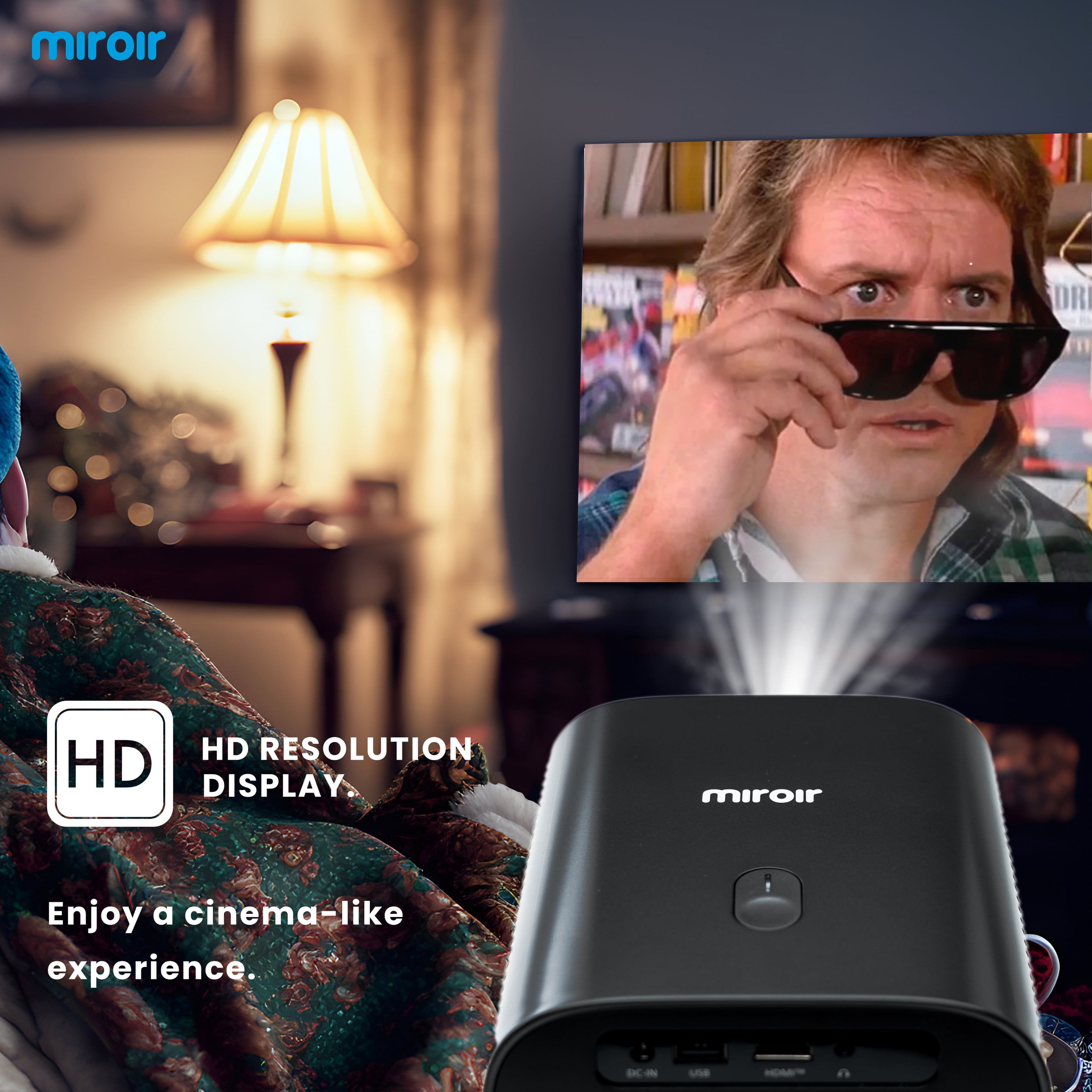 Alt View 14. Miroir - L710S Smart 1080p Wireless Projector - Black.