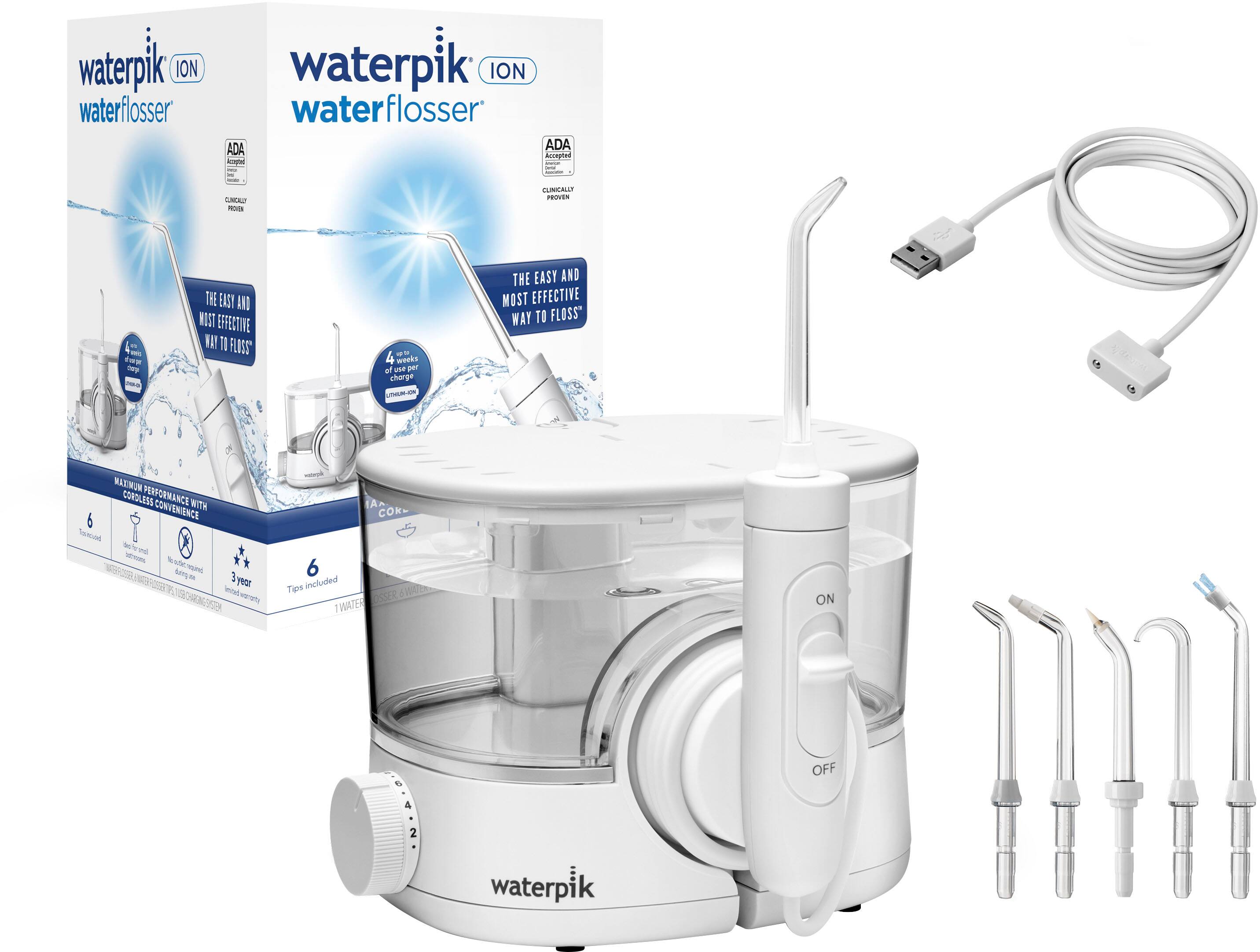 Alt View 14. Waterpik - Waterpik ION Cordless Countertop Water Flosser - White.