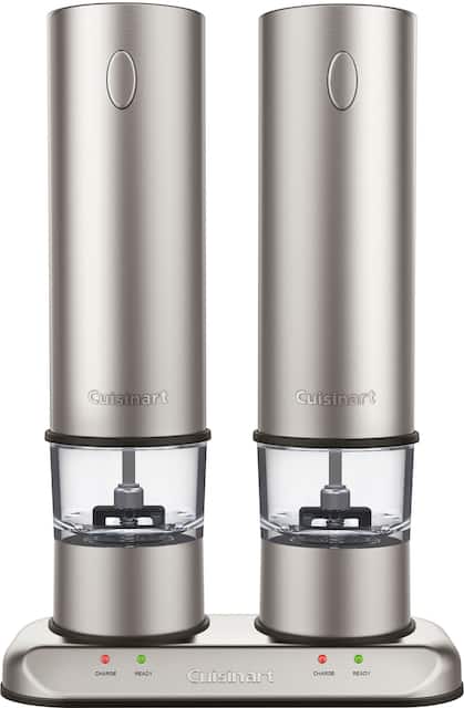 Silver Cusinart rechargeable salt and pepper mills