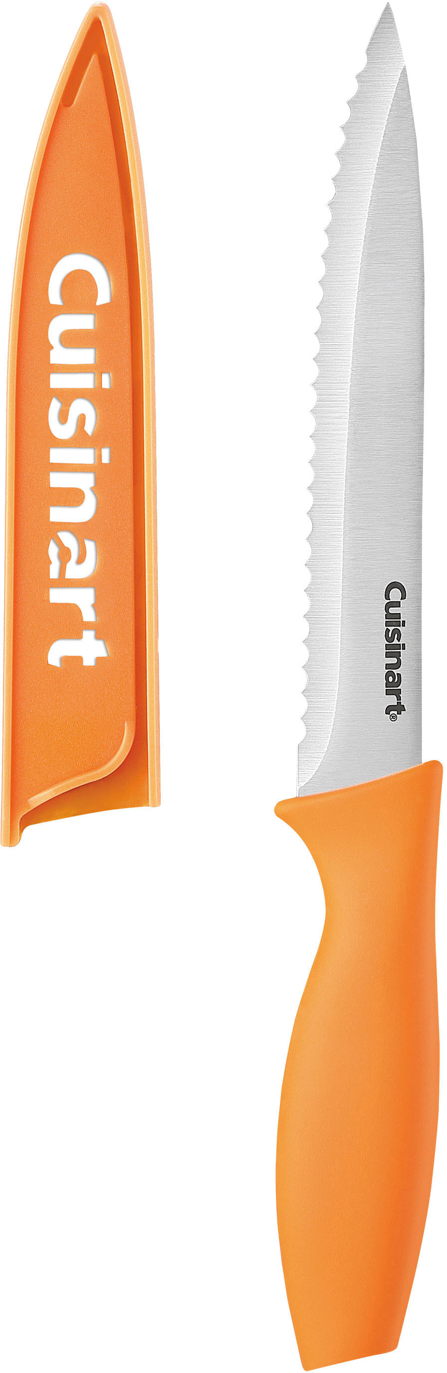 Cutlery Cuisinart Knife Set - 4 knives Nice!!! Red Orange Blue Handles