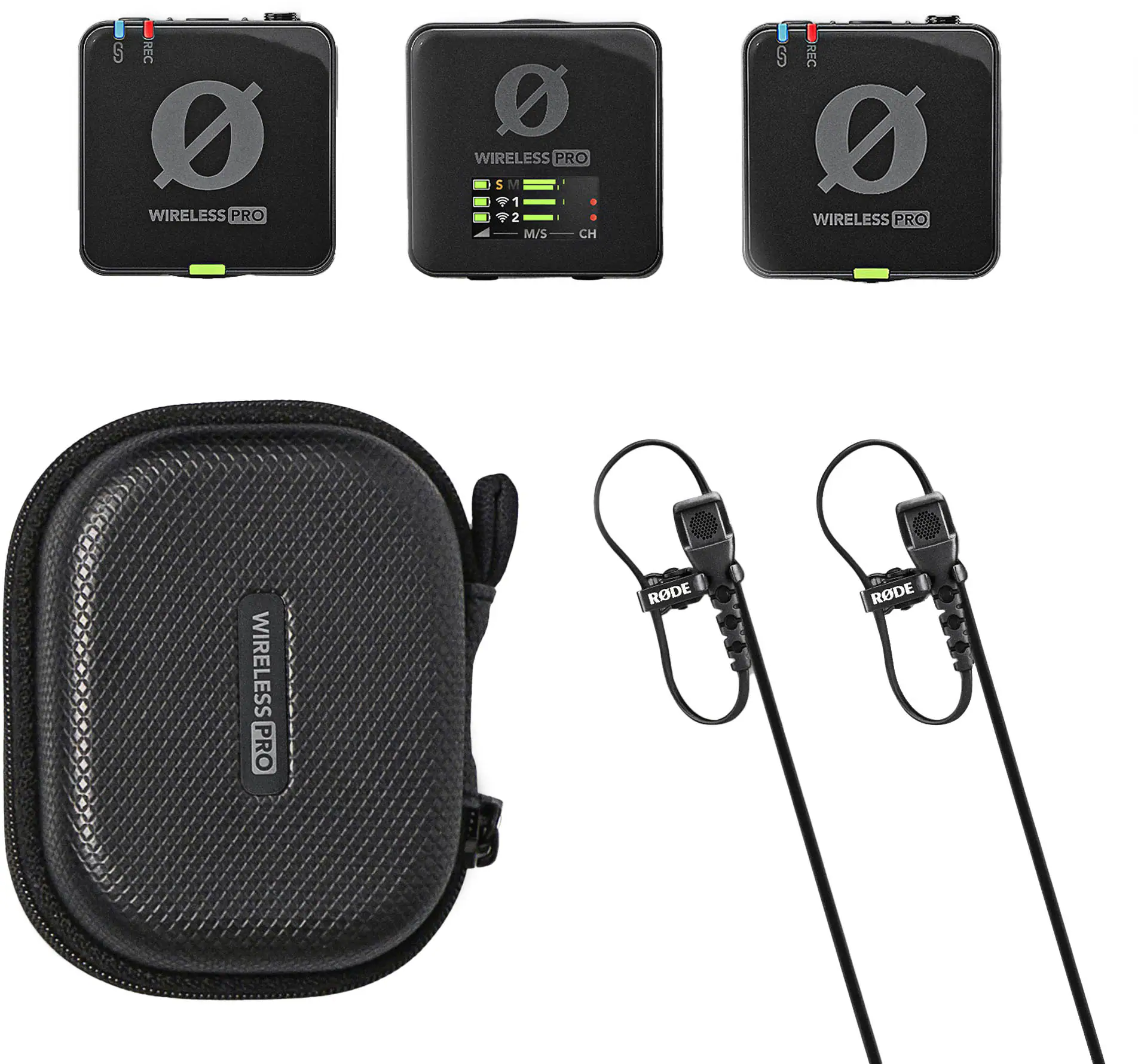 Front. RØDE - Wireless PRO Dual-Channel Wireless Microphone System - Black.