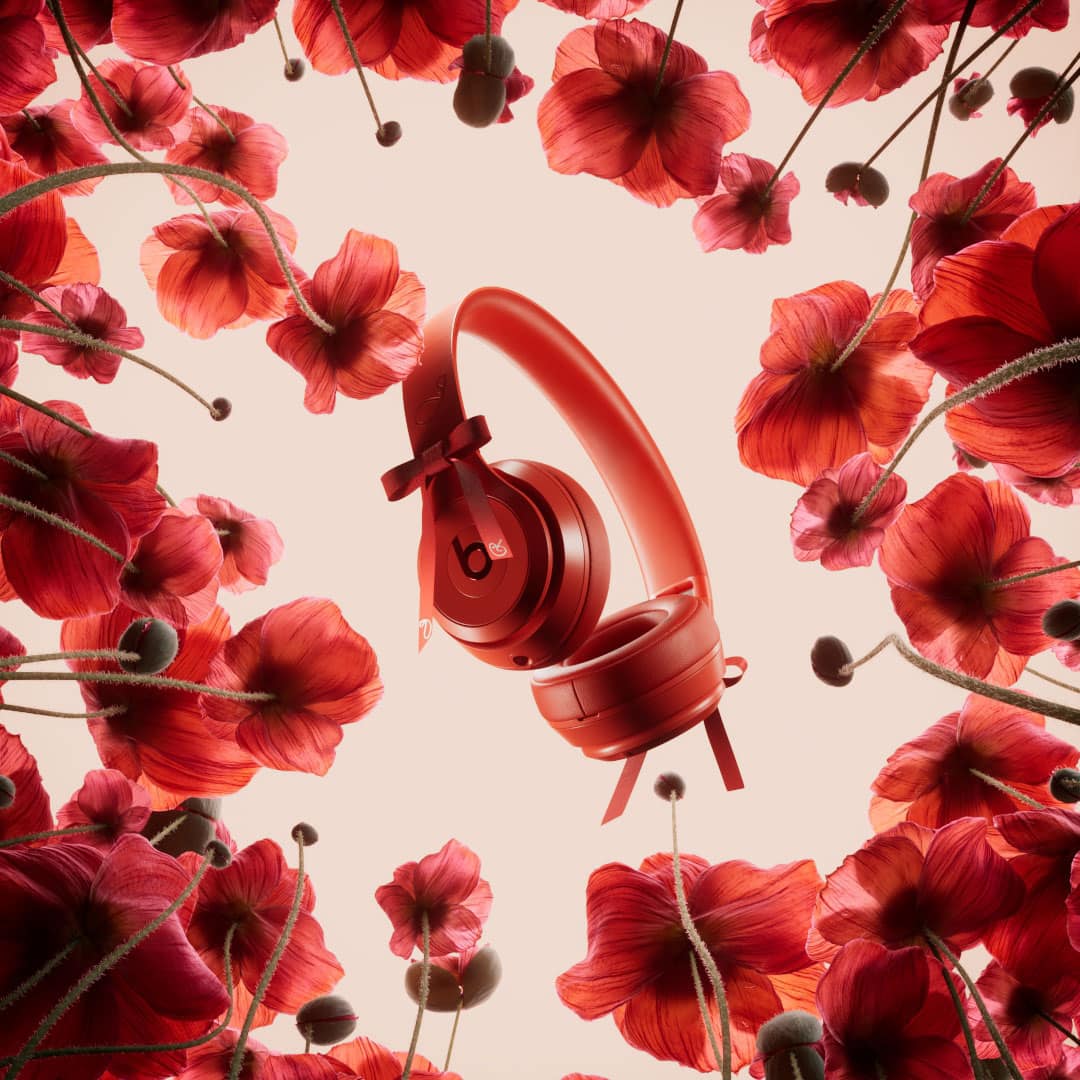 Alt View 6. Beats - Solo 4 JENNIE Special Edition - Wireless On-Ear Headphones - Ruby Red.