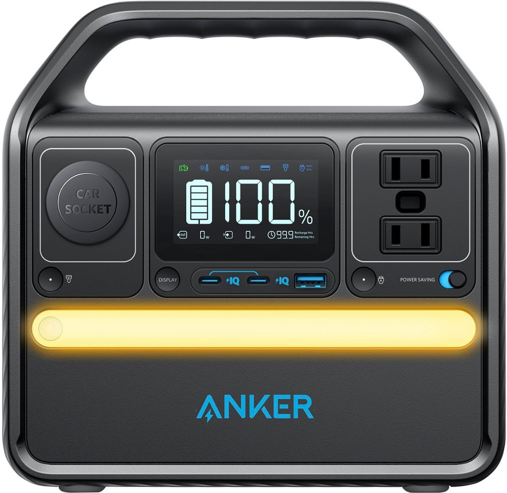Zoom in on Front Zoom. Anker - SOLIX 522 Portable Power Station 299Wh Quiet & Eco-friendly Battery Powered Generator for Camping, Emergency Home Backup - Black.