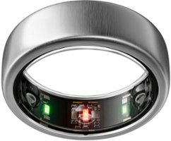 Oura Ring Gen3 - Horizon - Size Before You Buy - Size 9 - Brushed Titanium - Front_Zoom