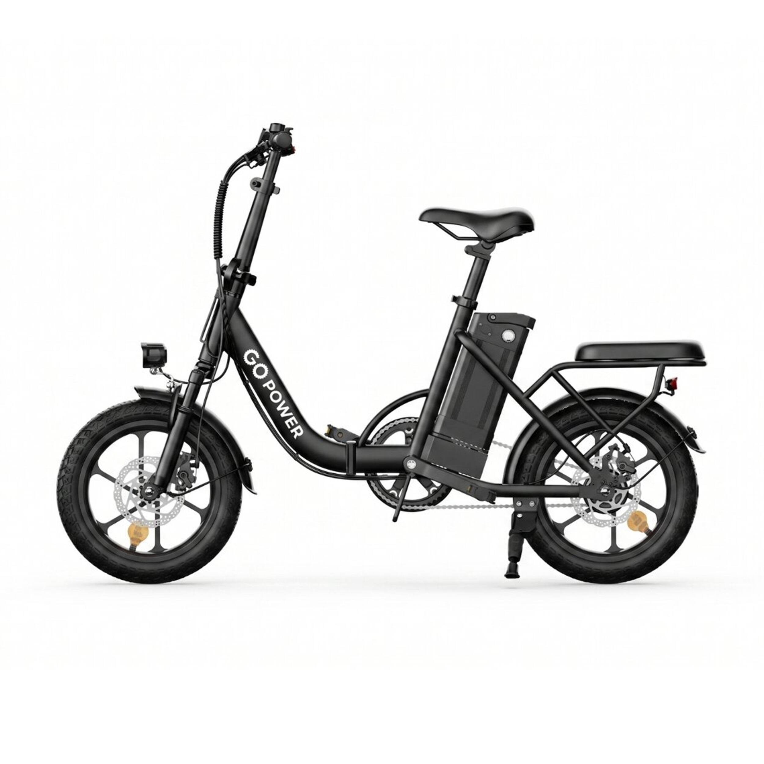 Alt View 3. GoPowerBike - GoPowerBike GoBreeze Folding Electric Bike - Black.