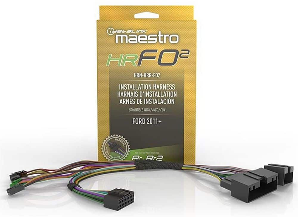 Front. Maestro - Wiring Harness for Select Ford Vehicles 2011 and Up. - Black.