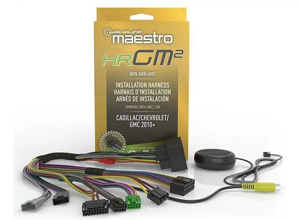 Front. Maestro - Wiring Harness for Select GM Vehicles 2011 and Up - Black.