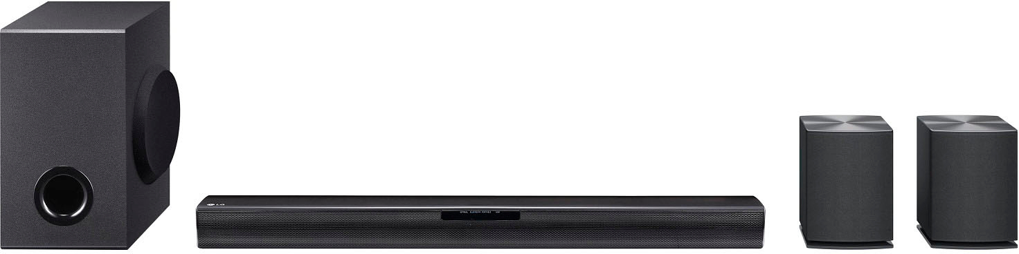 LG - 4.1 ch Sound Bar with Wireless Subwoofer and Rear Speakers - Black