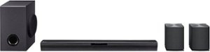 LG - 4.1 ch Sound Bar with Wireless Subwoofer and Rear Speakers - Black - Front_Zoom