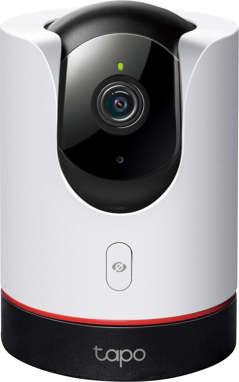  TP-Link - Tapo Pan-Tilt Indoor 2K Wi-Fi Security Plug-In Camera with Privacy Control and Smart Motion Tracking - White