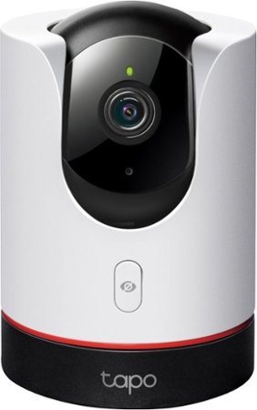 TP-Link - Tapo Pan-Tilt Indoor 2K Wi-Fi Security Plug-In Camera with Privacy Control and Smart Motion Tracking - White