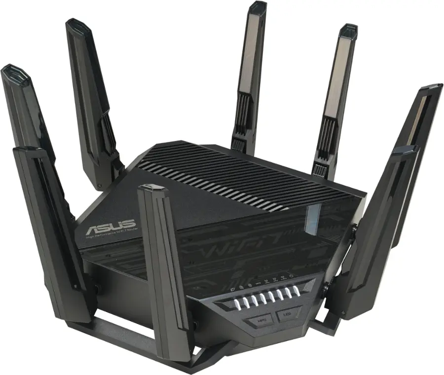 Angle. ASUS - BE96U Tri-Band Wifi 7 Router - Black.