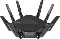 Front. ASUS - BE96U Tri-Band Wifi 7 Router - Black.
