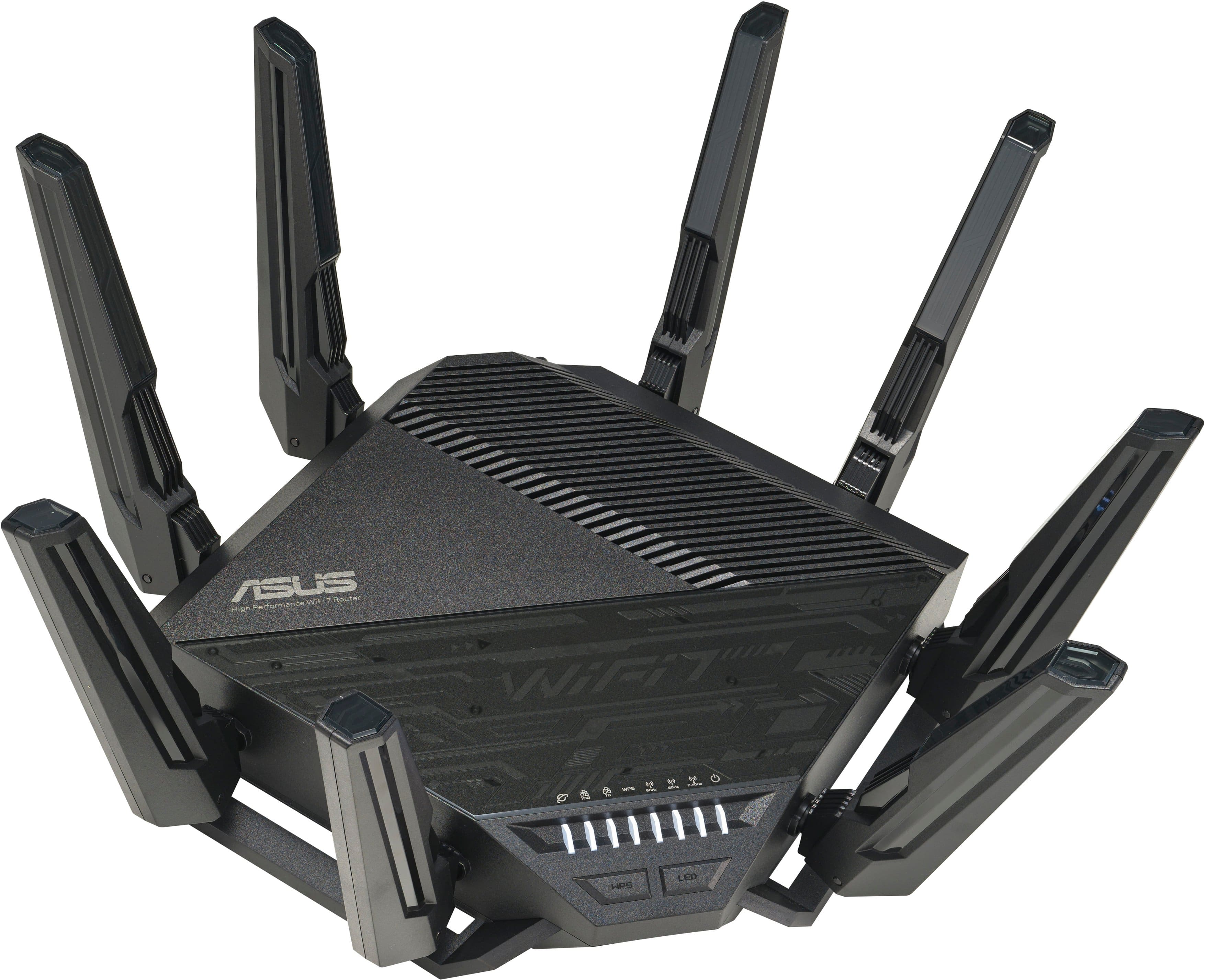 Alt View 18. ASUS - RT-BE96U BE19000 Tri-Band Wi-Fi 7 Router - Black.