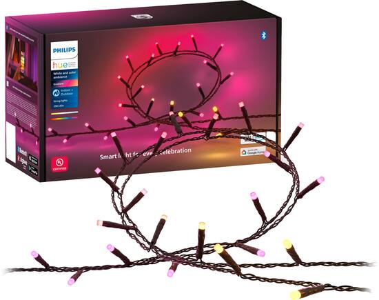 Philips Hue Festavia 65 Foot 250 LED Smart String Lights White and