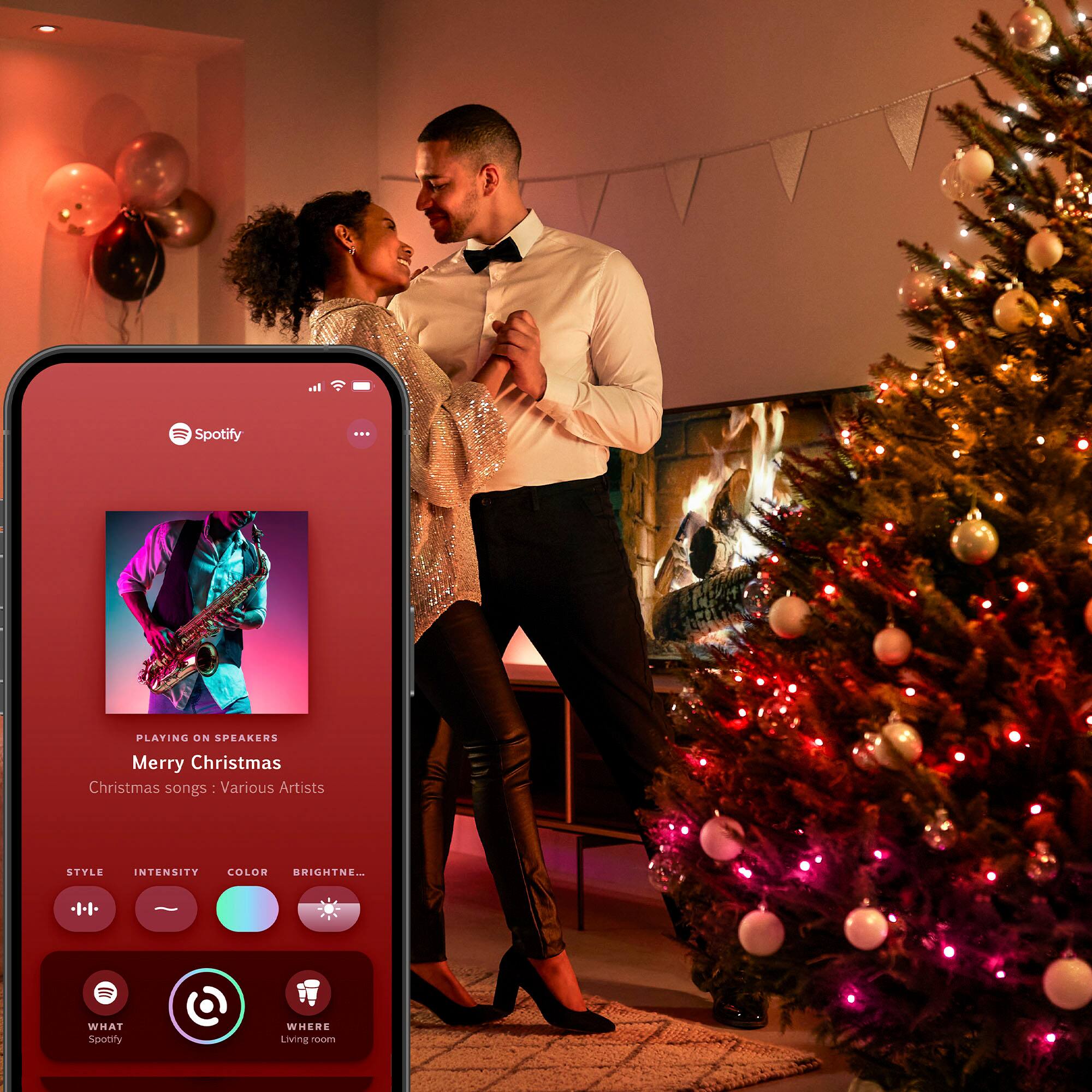 Alt View 14. Philips - Hue Festavia 130-Foot 500-LED Smart String Lights - White and Color Ambiance.