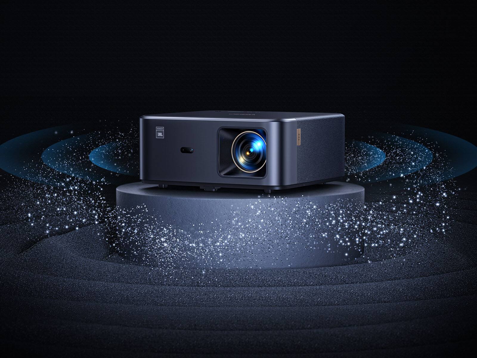 Alt View 14. Yaber - Yaber K2s 1000 ANSI WiFi 6 Bluetooth Projector, JBL, Dolby Audio, Auto Focus & Keystone, 1080P 4K Supported Projector - Black.