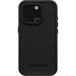 OtterBox - Frē Series for MagSafe Hard Shell Case for Apple iPhone 15 Pro - Black - Front_Zoom