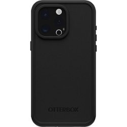 OtterBox - Frē Series for MagSafe Hard Shell Case for Apple iPhone 15 Pro Max - Black - Front_Zoom