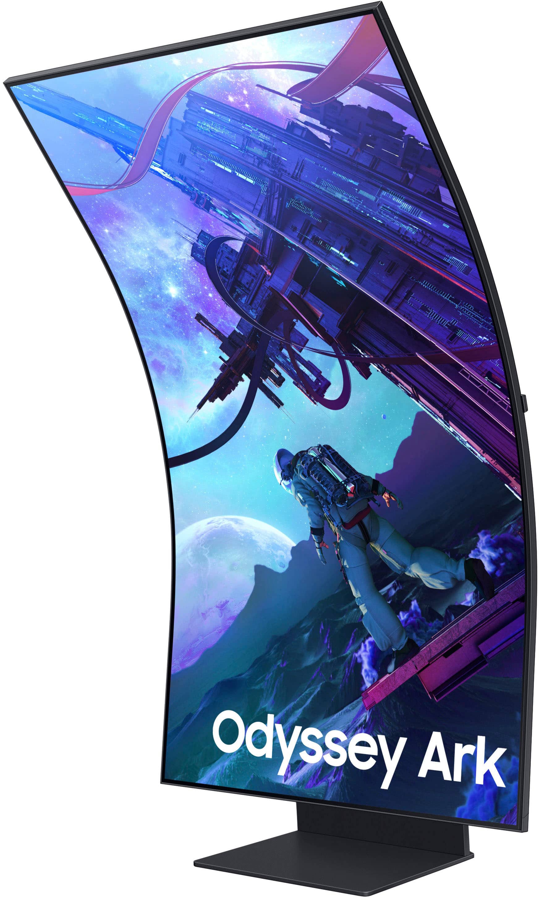 Alt View 11. Samsung - Odyssey Ark 2nd Gen. 55" Curved 4K UHD Quantum Mini-LED FreeSync Prem Pro 1ms GTG Gaming Screen - Black.