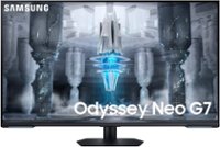 Front. Samsung - Odyssey Neo G7 43" Mini 4K UHD 1ms AMD FreeSync Premium Pro Smart Gaming Monitor with HDR600 - Black.