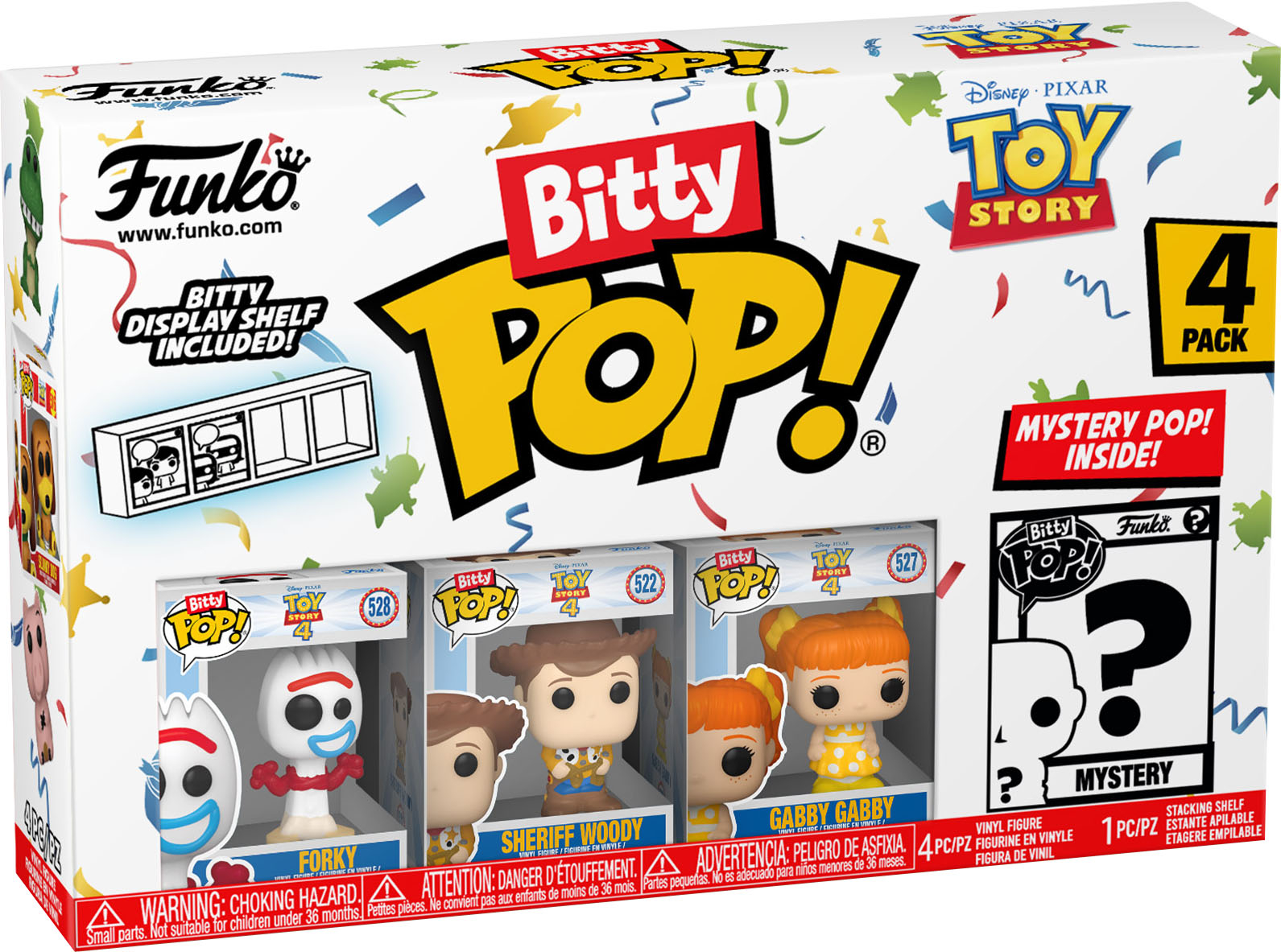 Photo 1 of Bitty POP Disney: Pixar Toy Story 4 Pack- Forky, Woody, Gabby Gabby, and a Mystery Character