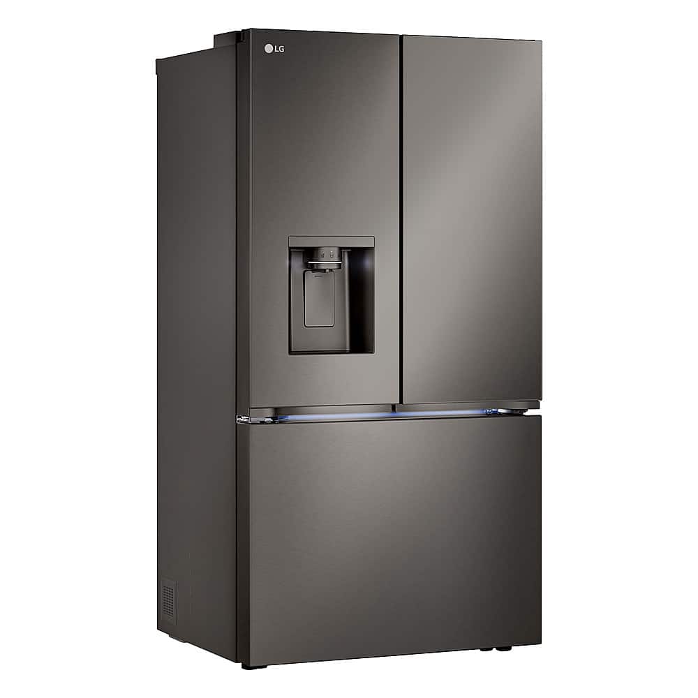 Alt View 11. LG - Standard-Depth MAX 30.7 Cu. Ft. French Door Smart Refrigerator with Tall Ice and Water Dispenser - Black Stainless Steel.