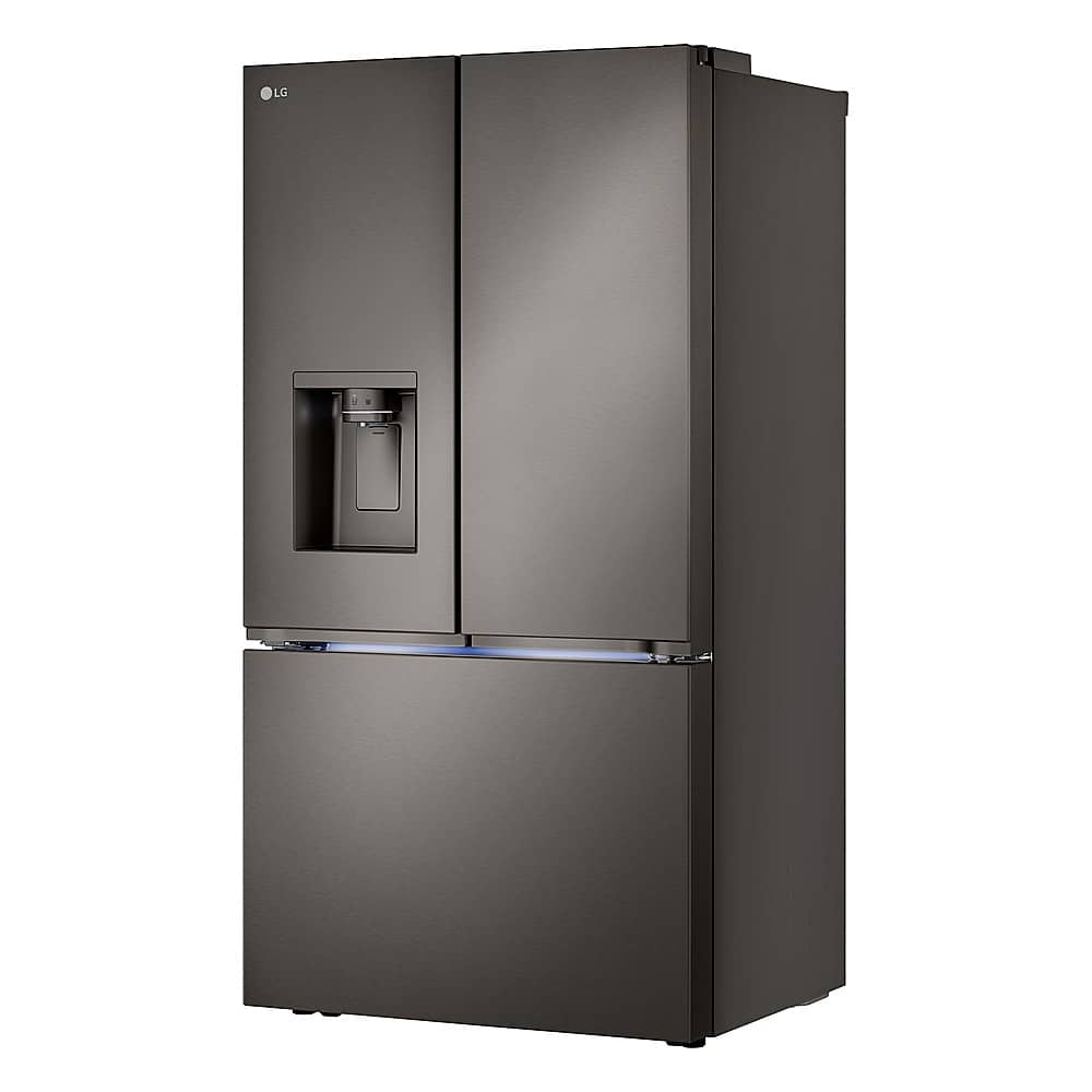 Alt View 12. LG - Standard-Depth MAX 30.7 Cu. Ft. French Door Smart Refrigerator with Tall Ice and Water Dispenser - Black Stainless Steel.