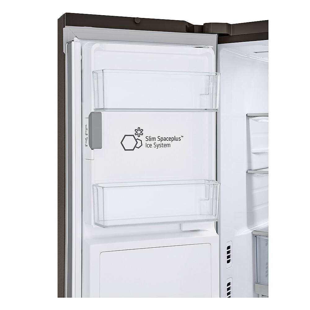 Alt View 14. LG - Standard-Depth MAX 30.7 Cu. Ft. French Door Smart Refrigerator with Tall Ice and Water Dispenser - Black Stainless Steel.