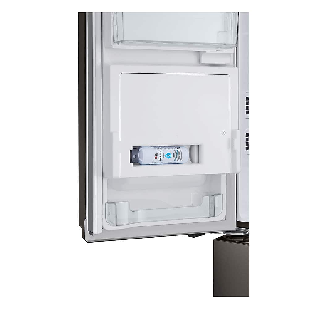 Alt View 16. LG - Standard-Depth MAX 30.7 Cu. Ft. French Door Smart Refrigerator with Tall Ice and Water Dispenser - Black Stainless Steel.