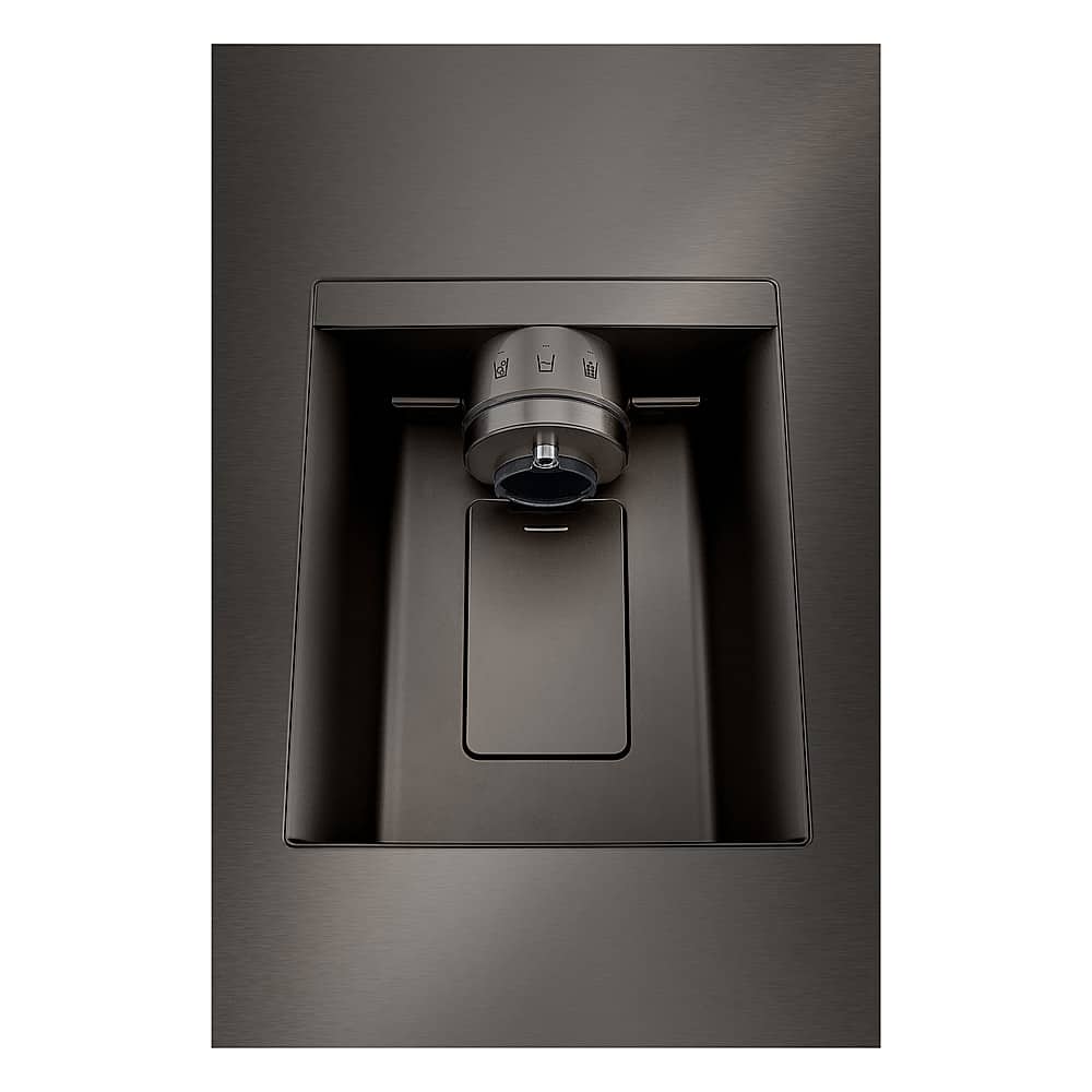 Alt View 17. LG - Standard-Depth MAX 30.7 Cu. Ft. French Door Smart Refrigerator with Tall Ice and Water Dispenser - Black Stainless Steel.