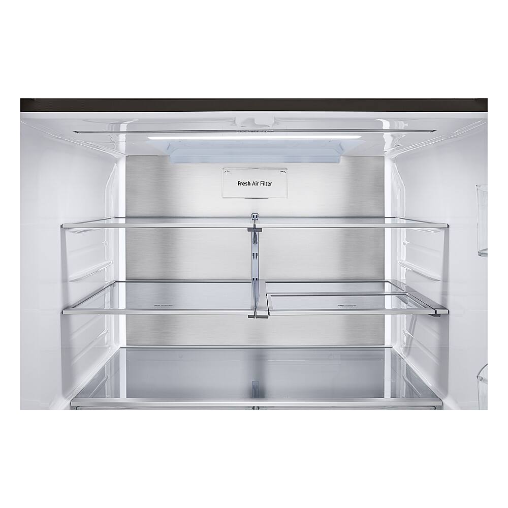 Alt View 20. LG - Standard-Depth MAX 30.7 Cu. Ft. French Door Smart Refrigerator with Tall Ice and Water Dispenser - Black Stainless Steel.